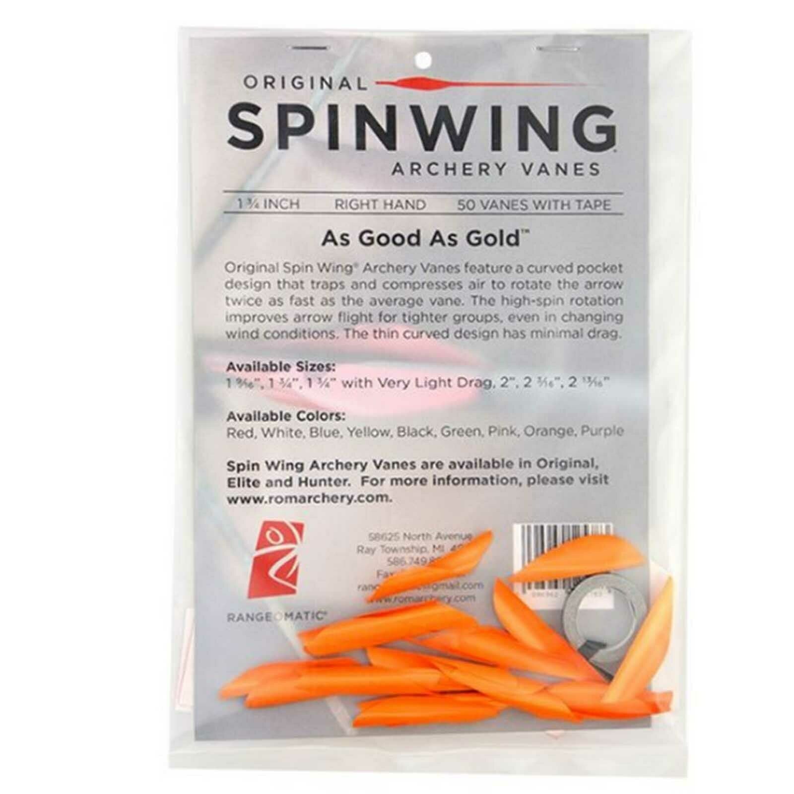 50pcs Spiral Feather Spin Wing Vanes Fletches Right DIY Arrow Hunting CA