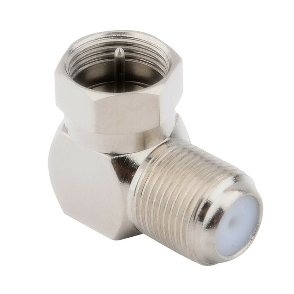 10PCS F Male To F Female Right Angle 90 Degree Coaxial Connector Adapter RG6/RG5