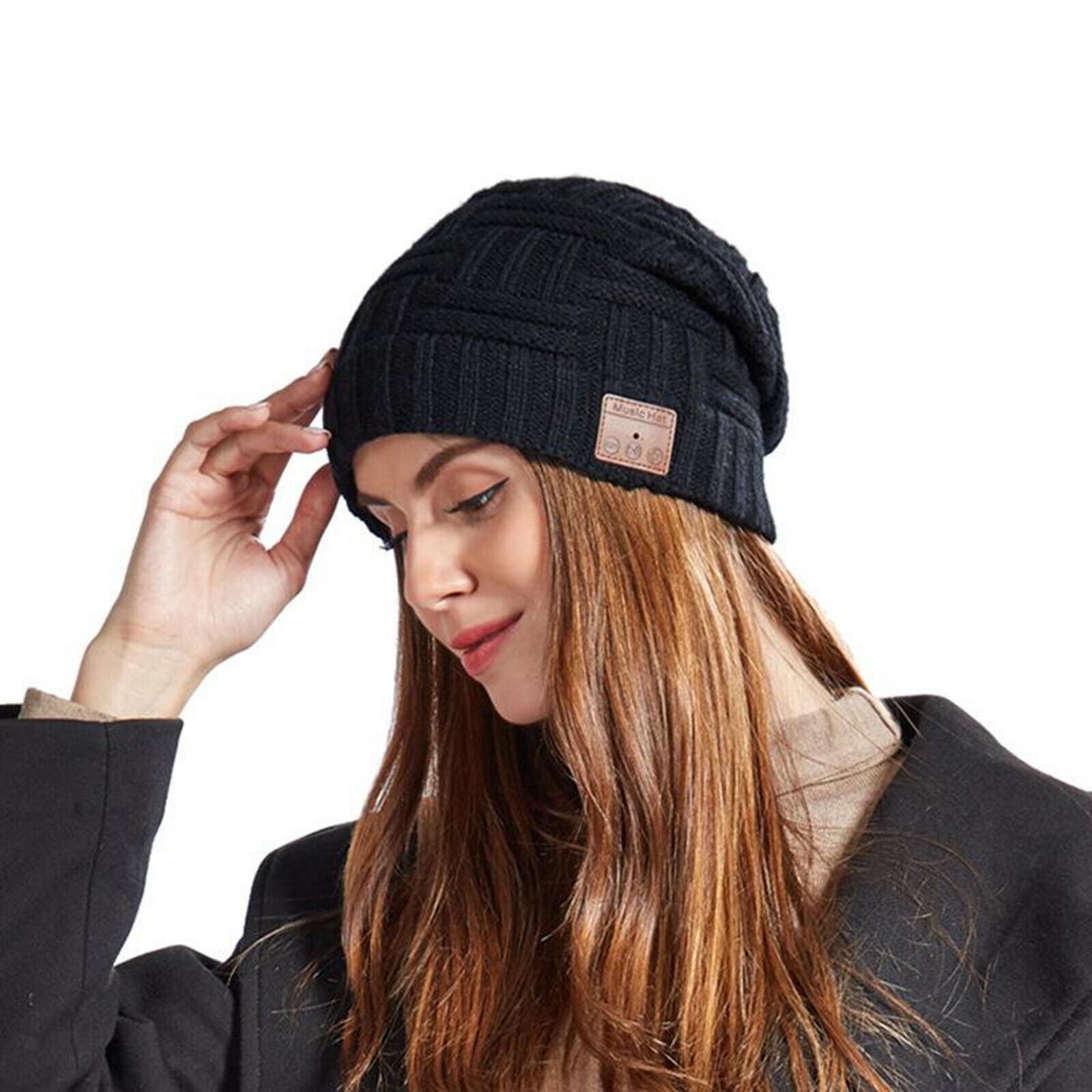 Bluetooth Knitted Beanie Smart Knitting Hat Running Cycling Speaker Earphone