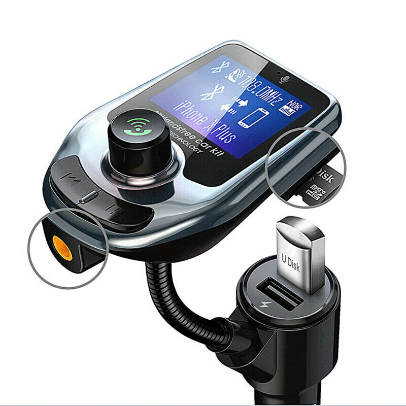 12-24V Car Cigarette Lighter Socket Dual USB Charger Bluetooth Audio Transmitter