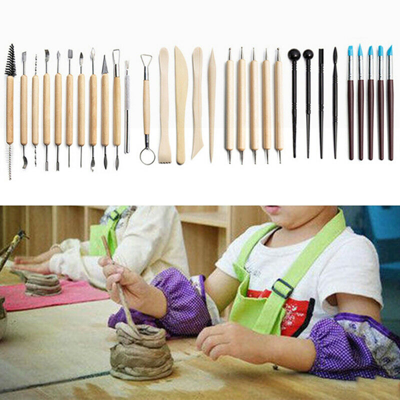 30pcs DIY Clay Pottery Tool Set Drill Pen Ceramics Sculpting Craft Modeling BDA