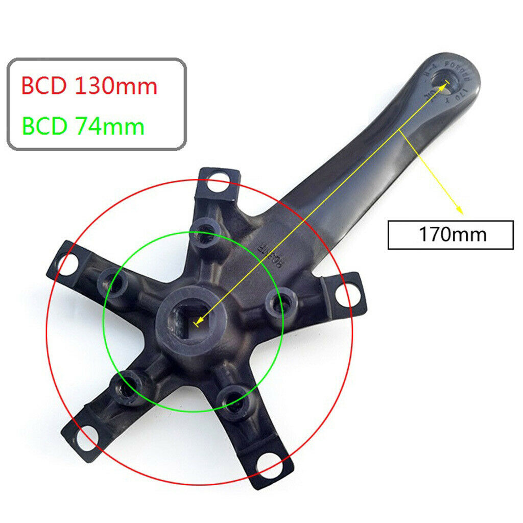 Road Bike Crank Arms 170mm Aluminum Bicycle Crankset 130BCD for MTB Folding Bike