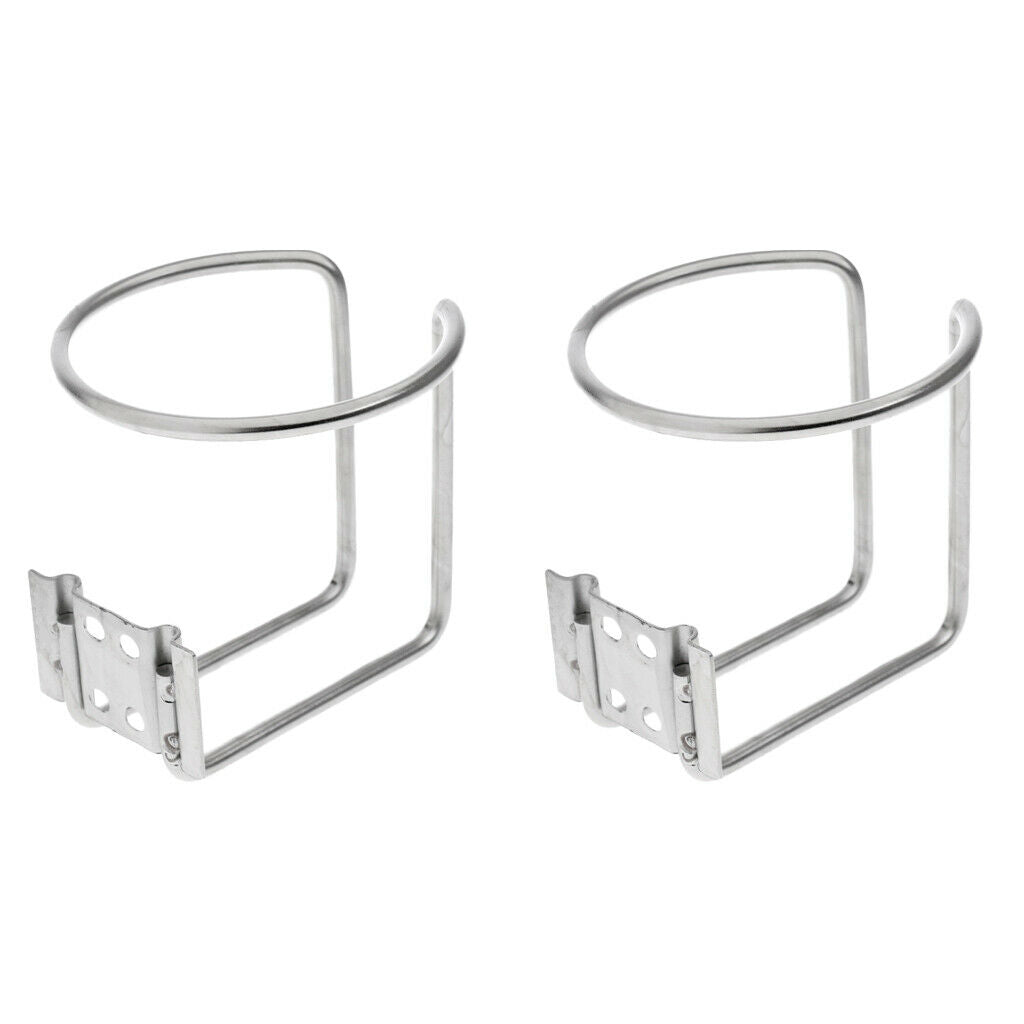2Pieces Stainless Steel Boat Cup Drink Holder for Marine Yacht Truck Trailer