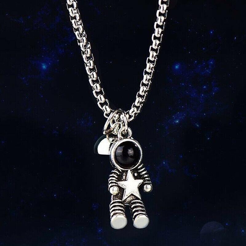 Cute Astronaut Magnet Attraction Pendant Couple Necklace Friendship Jewelry G DF