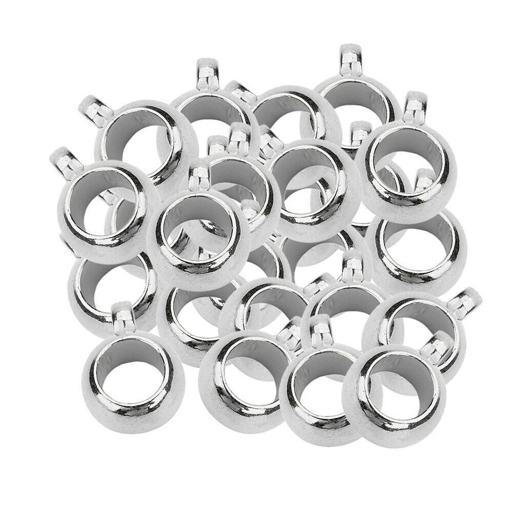 100x Pendant Clasps Connector Bail Beads fit European Charm Bracelet Jewelry
