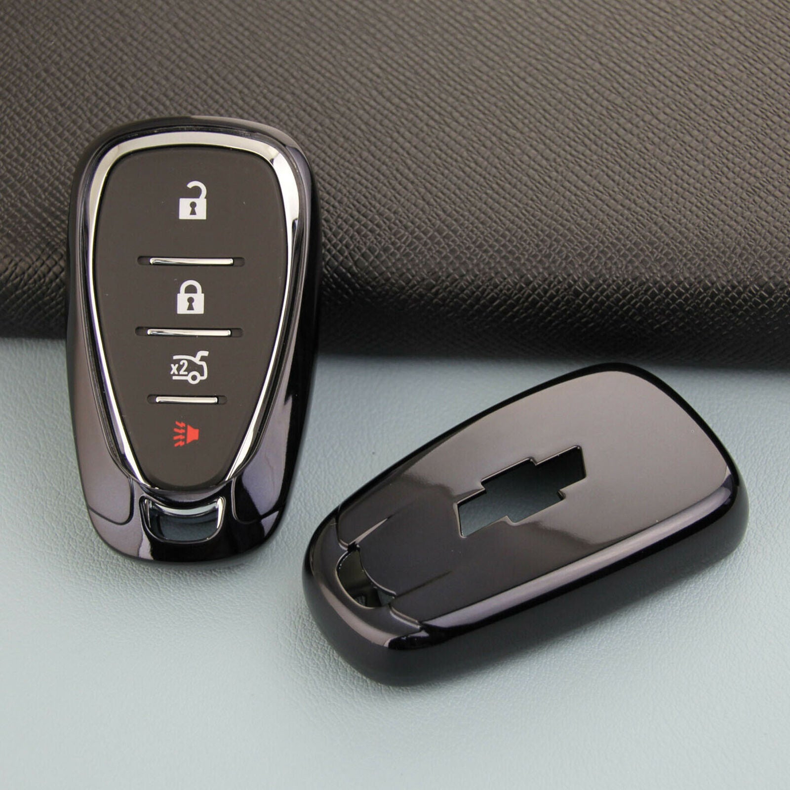 Black Smart Key Fob Cover Case For Chevy Malibu Cruze Trax Equinox Accessories
