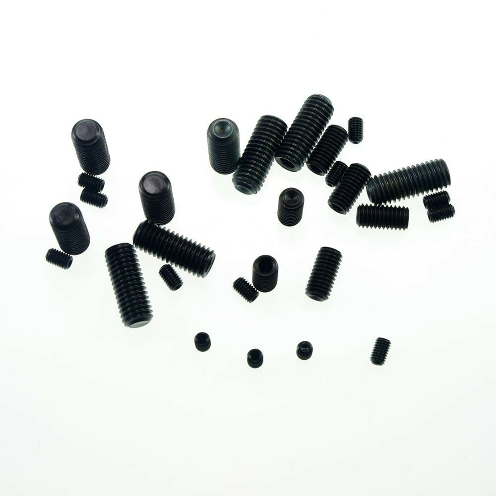 Lot100 M8x8mm Head Hex Socket Set Grub Screws Metric Threaded flat-head