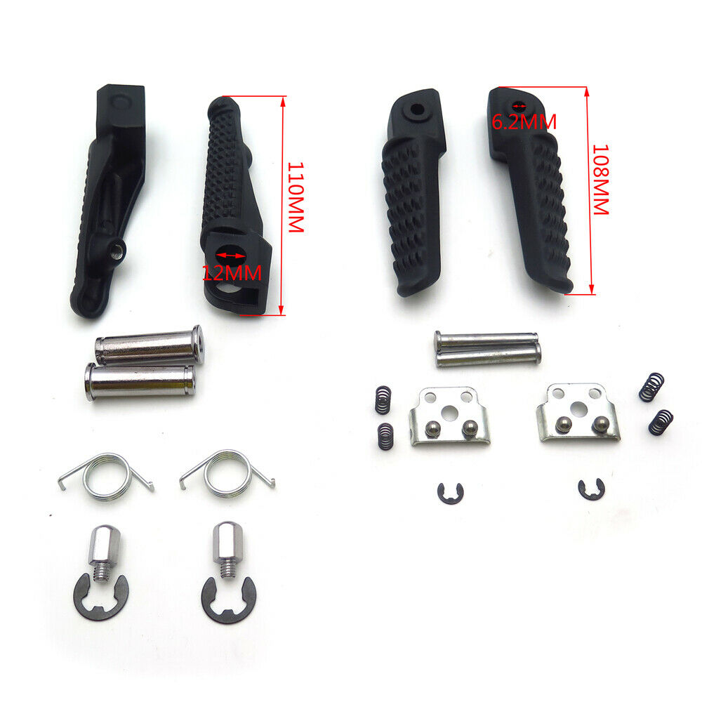 Front Rear FootPegs FOR Kawasaki ZX10R 04-11 ZX6R 03-11