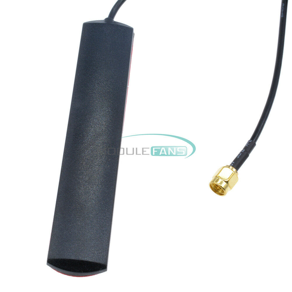 433 Mhz Cable GSM GPRS Antenna  90° 2.5dbi SMA Male Universal DAB Patch Aerial