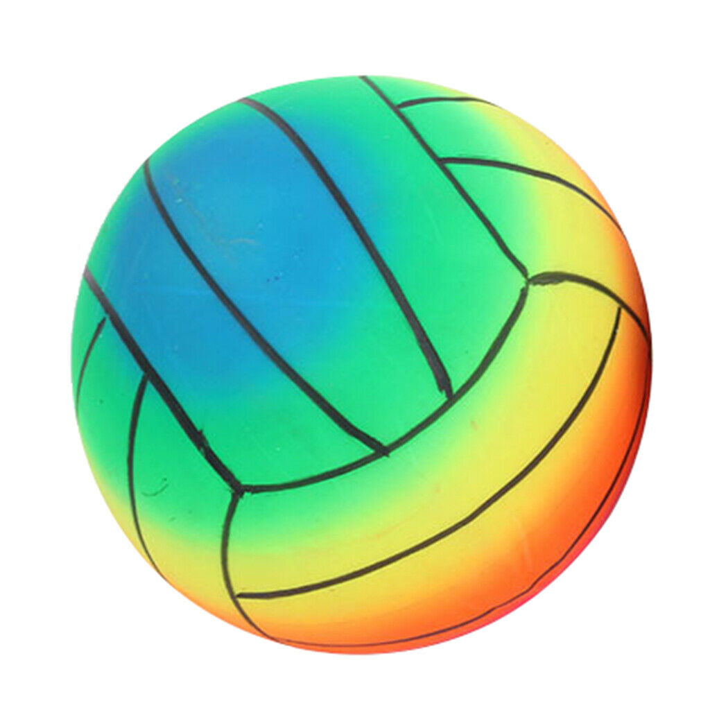 9inch Kids PVC Soccer Inflatable Rainbow Outdoor Indoor Playing Ball for Child -