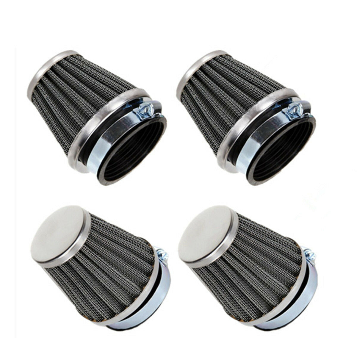 4x50mm Universal Tapered Pod Air Filters Clean Cleaner for Motorcycle Cafe Racer