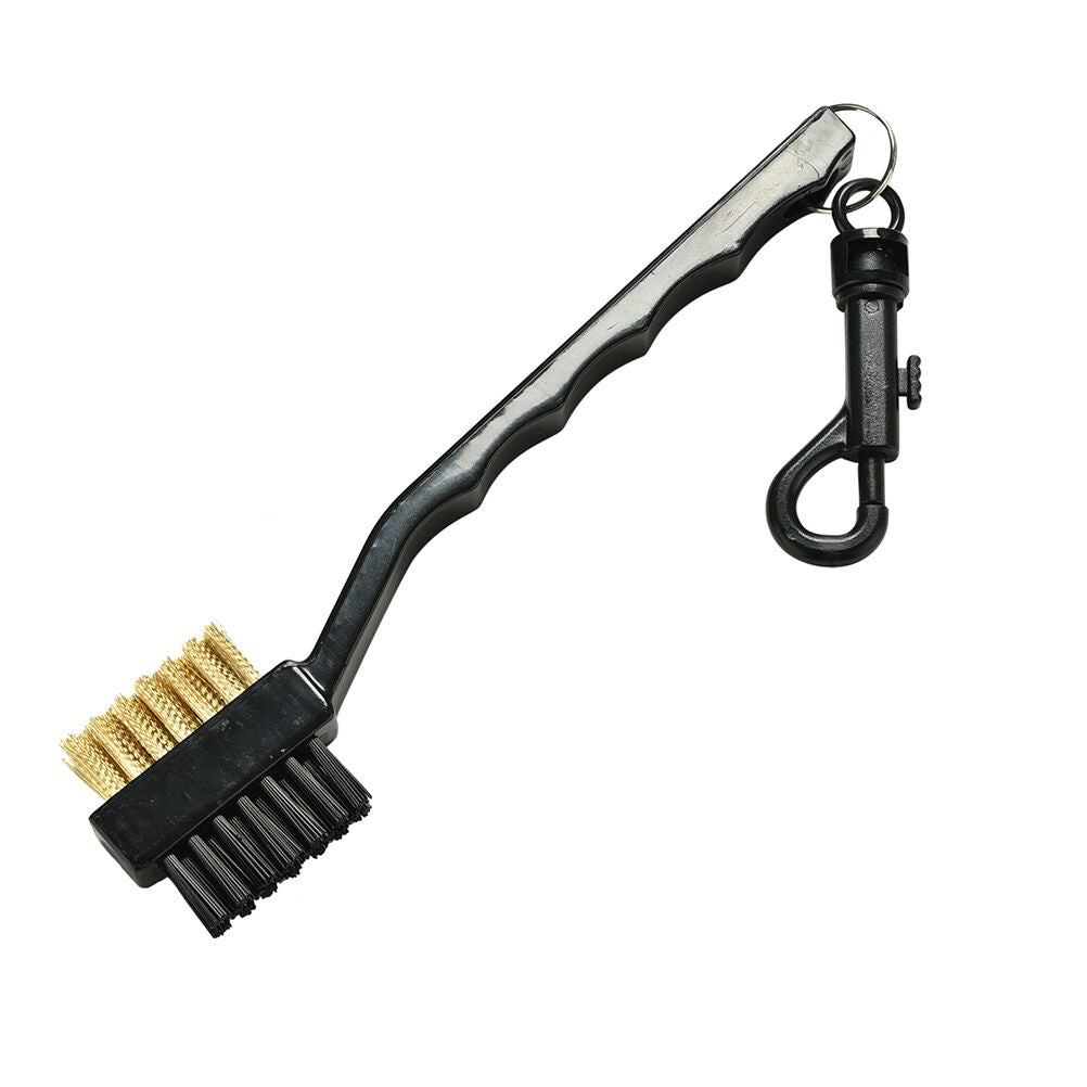 2 Sided Brass Wires Nylon Golf Club Brush Groove Ball Cleaner Cleaning Ki.l8