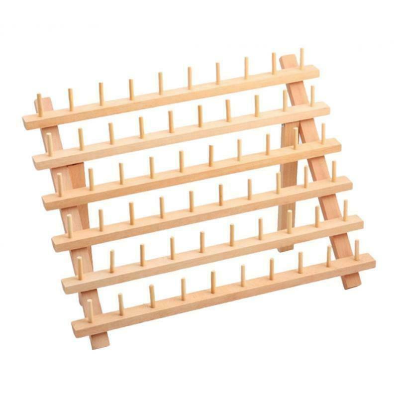 1Pcs 60 Spool Thread Rack, Wooden Thread Holder Sewing Organizer for Sewing,