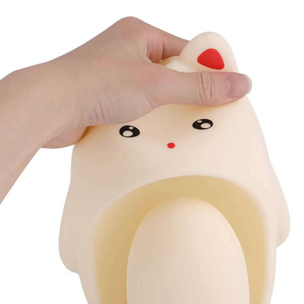 Cute Silicone LED Pet Night Light USB Bedside Lamp Children Indoor Decor Gifts