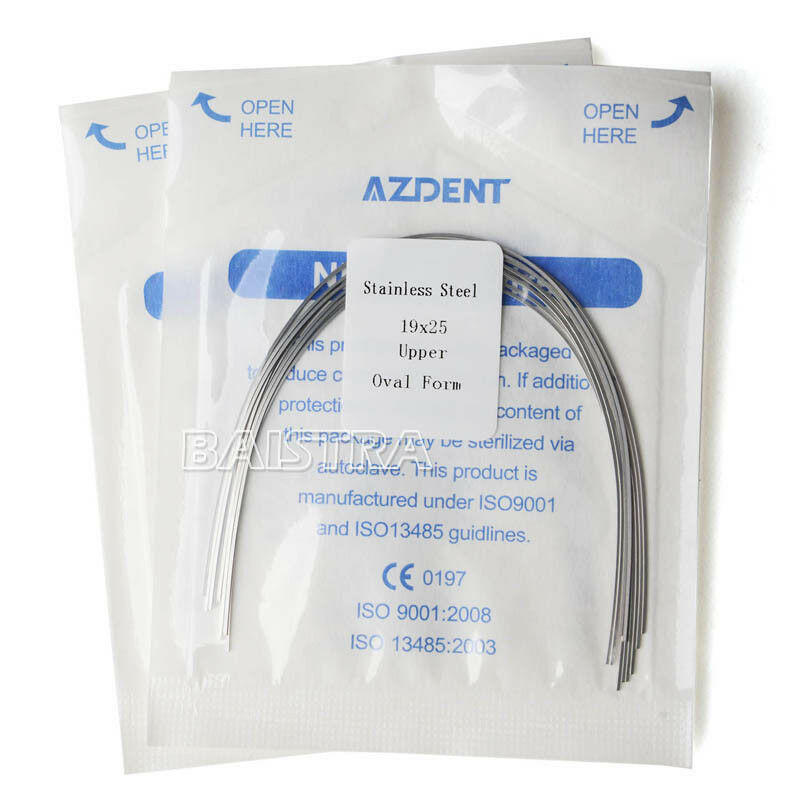 100XDental Ortho Arch Wires Rectangular Stainless Steel 19*25Upper Ovoid