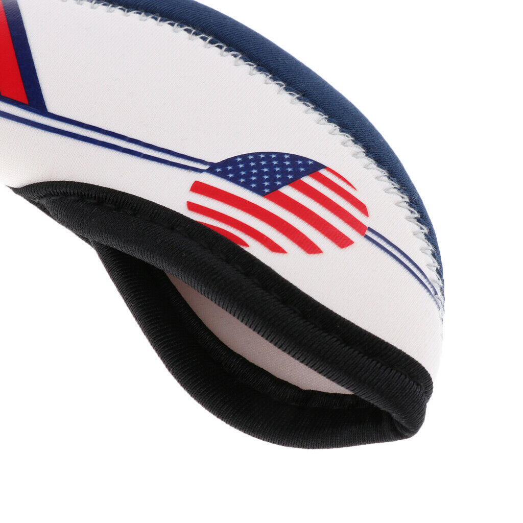 Set of 10Pcs Golf Iron Headcover Golf Club Cover Sleeve Protective Case