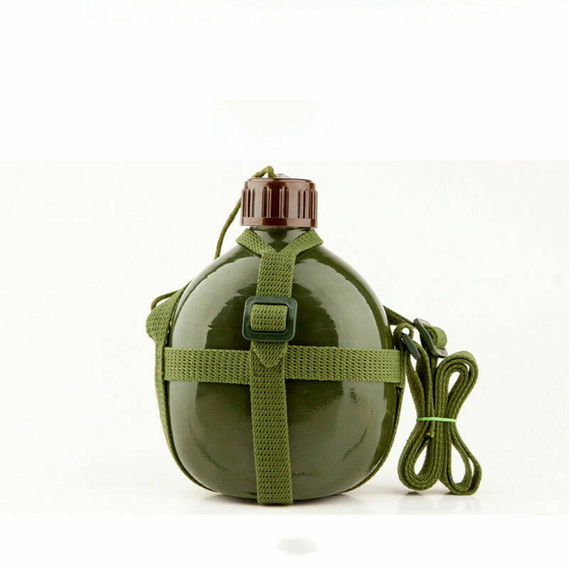 Ourdoor Portable Water Bottle Travel Hiking Camping Drinking Cup Army Green 1.2L