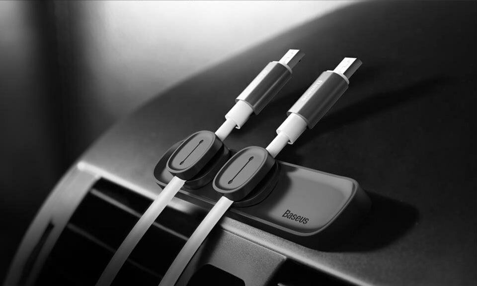 Organizer Of Cables USB Cord With 3 Clips Magnetic, Arrangement Cable New
