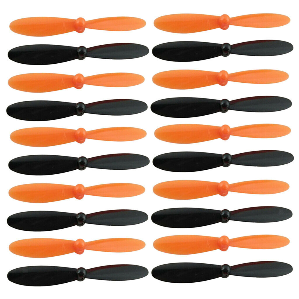 20pcs Propellers Airscrew Replace for   X4 H107 Accessory Black+Orange