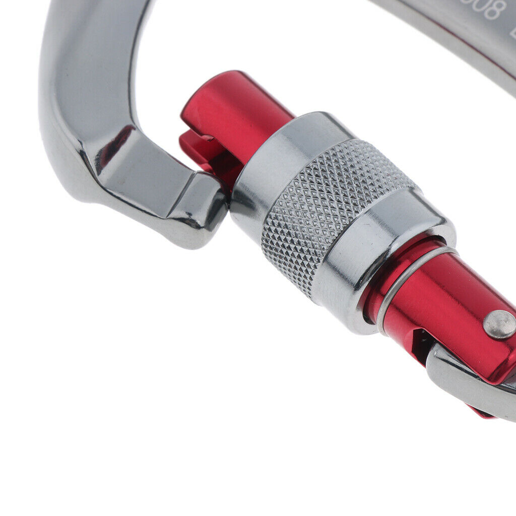 Aluminum Rock Climbing Carabiner Heavy Duty Rappelling Caving Clip Hook