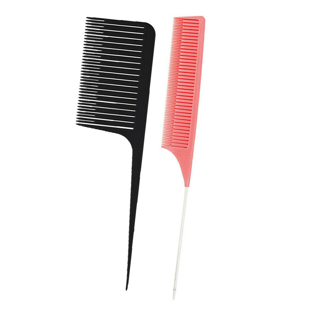 2pcs Sectioning Weave Highlighting Foiling Hair Combs Hairdressing Comb