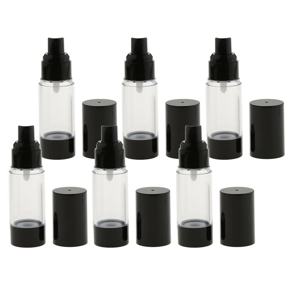 12 Piece Empty Refillable Airless Pump Bottles Travel Atomizer Bottles 30ml
