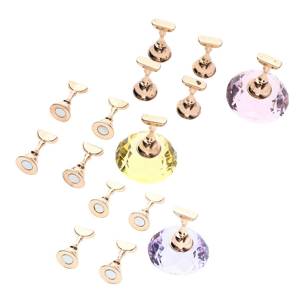 2 Set Nail Art Tip Stand Holder Base for Manicure Salon Practice Display DIY