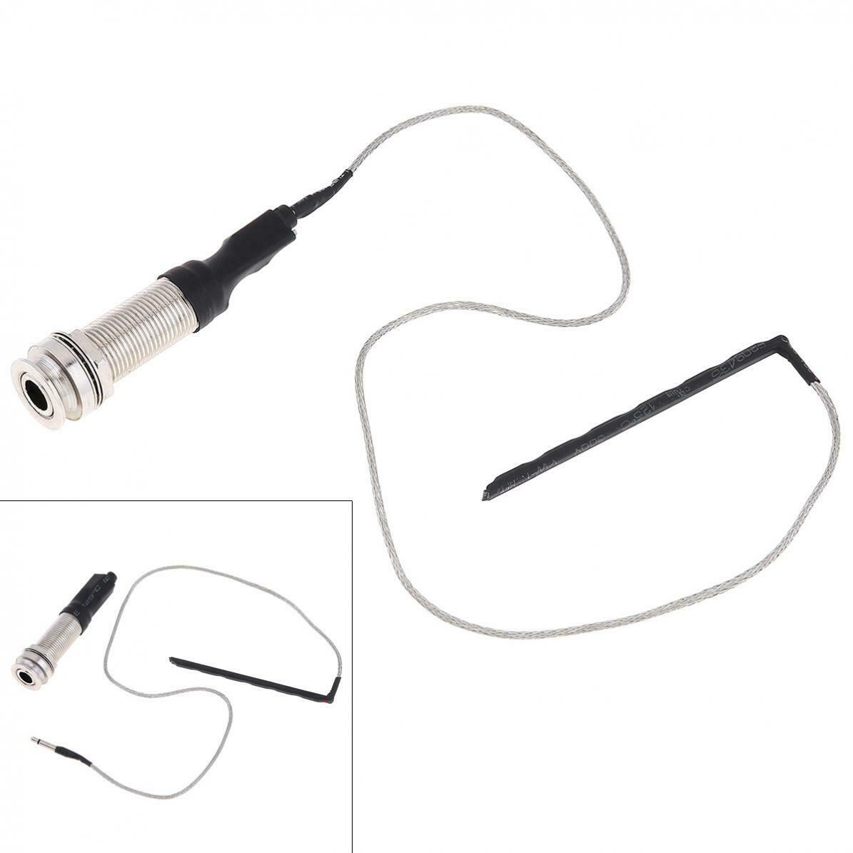 1/4 Stereo End Pin Jack Connection Guitar Folk Piezo Pickup Under Saddle Passive