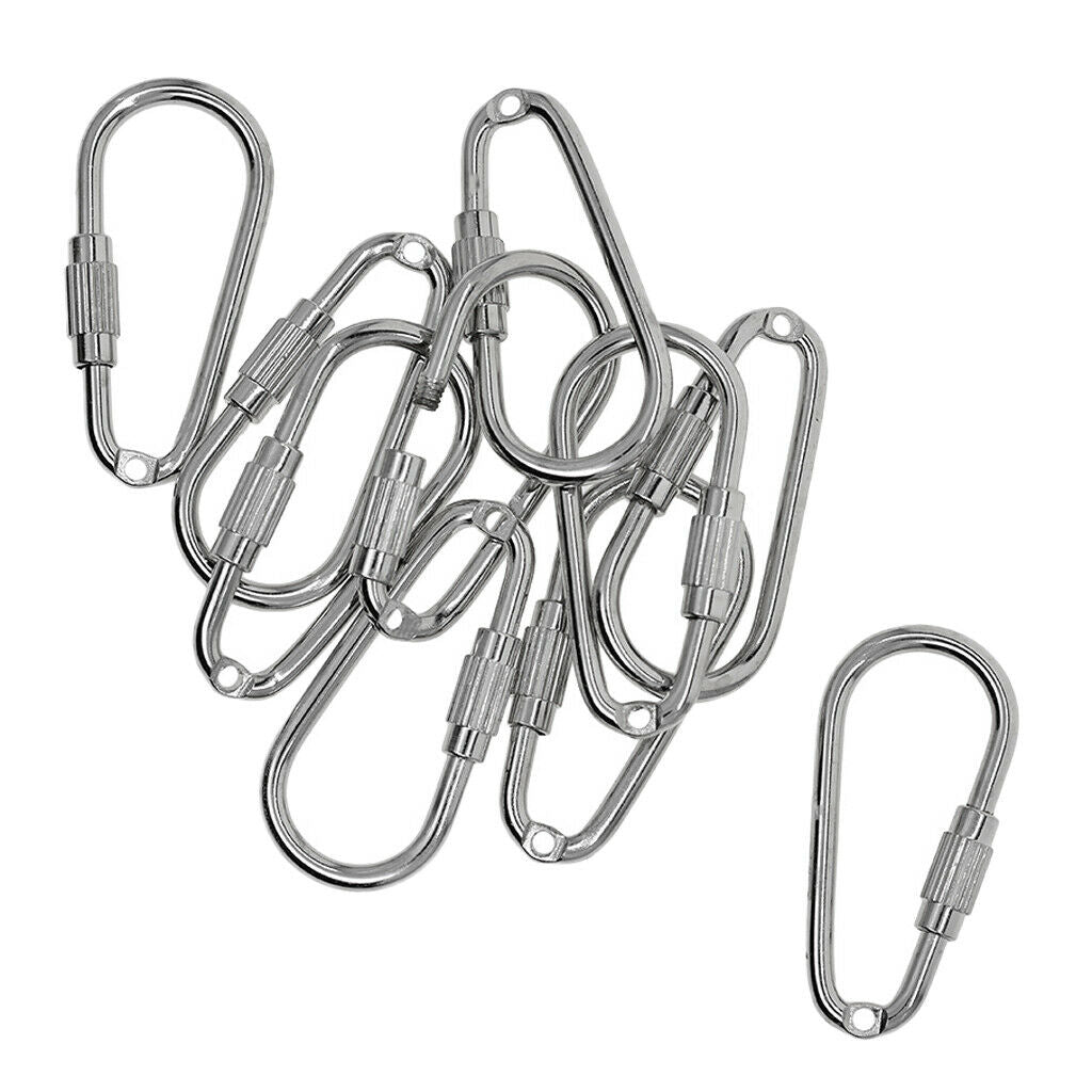 10 Pieces Alloy Carabiner Keychain Mini Carabiner Small