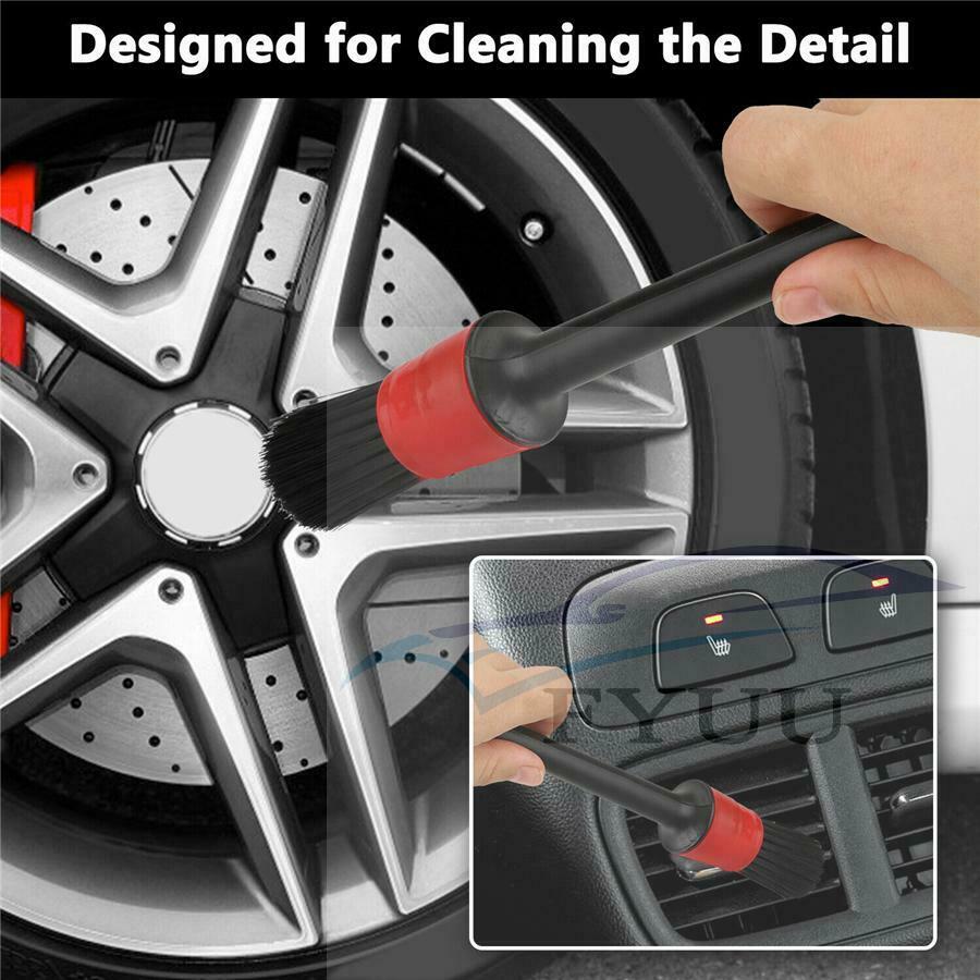 6Pcs Car Wheel Brush Rim Tire Detailing Auto Care Exhaust Tip Motorcycles Brush