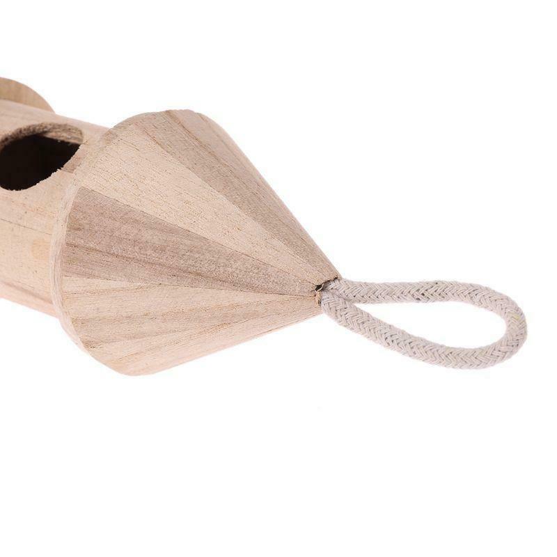 Natural Wood Bird House Hanging Nest Box Outdoor Garden Home Bird Cage