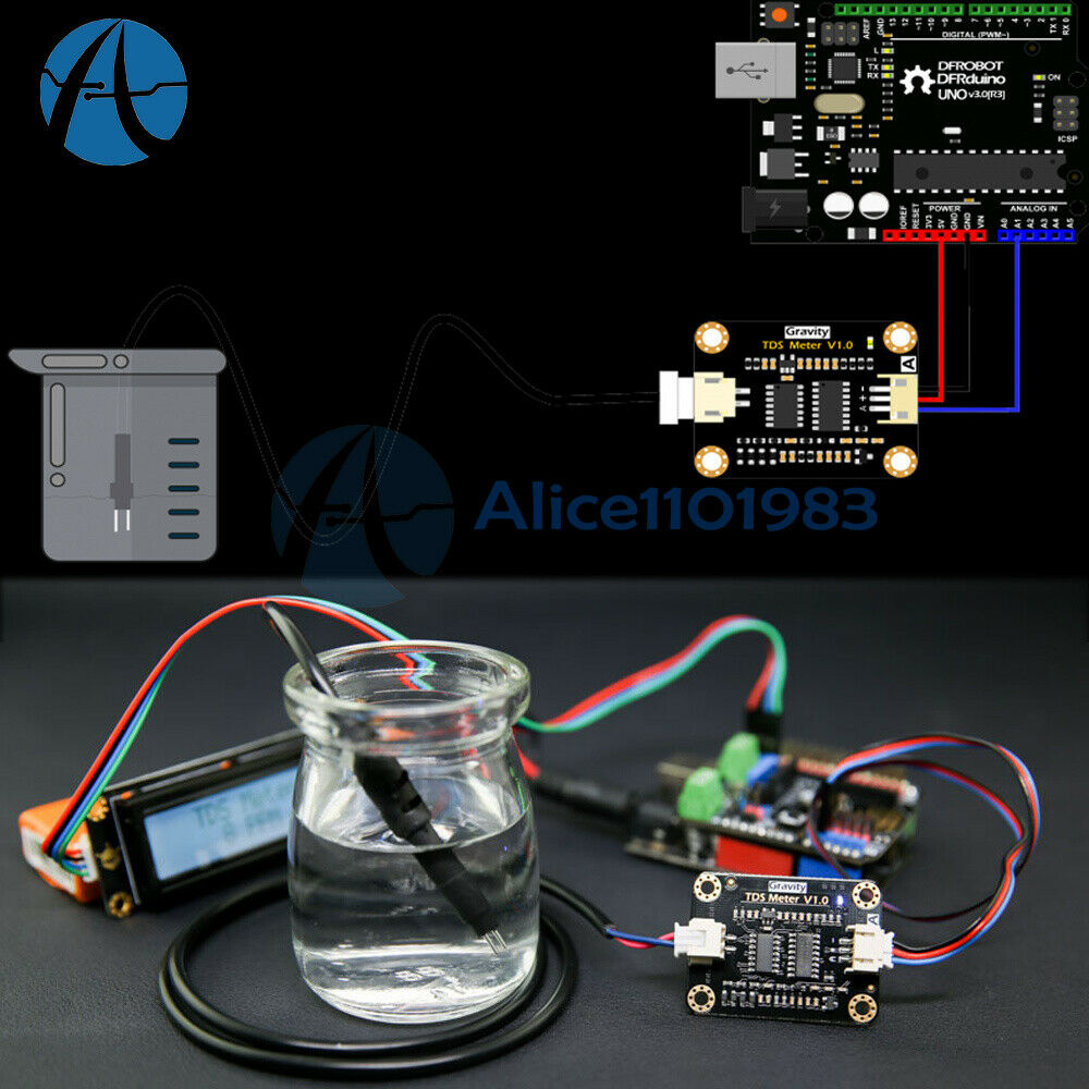 DC 3.3-5.5V Analog TDS Sensor Module Water Liquid Quality Monitoring For Arduino
