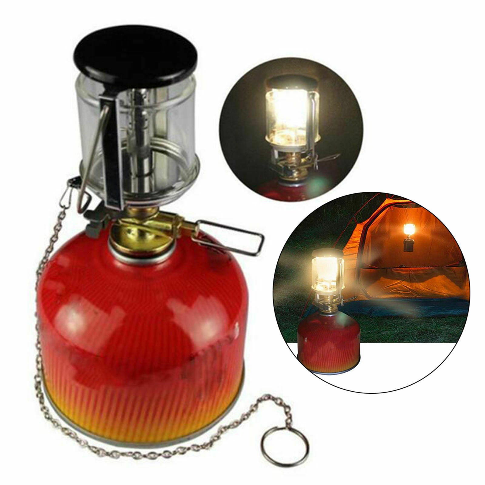 2X Portable Mini Gas Lantern Compact Fuel Lamp Propane Compact Heater