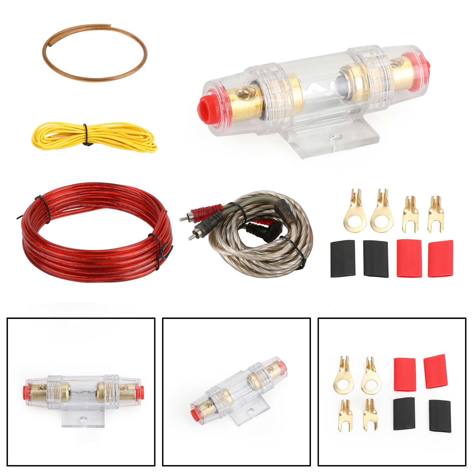 10 GAUGE 1500W Cable Car Amplifier MJ-8 Audio RCA Sub Subwoofer Wiring Wire CN