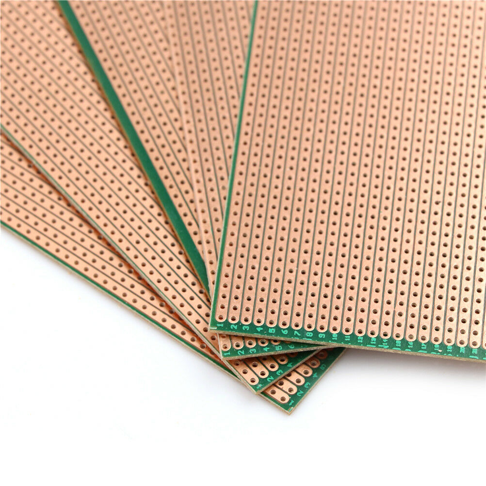 5Pcs 6.5x14.5cm Stripboard Veroboard Uncut PCB Platine Single SideCircuitBoardBD