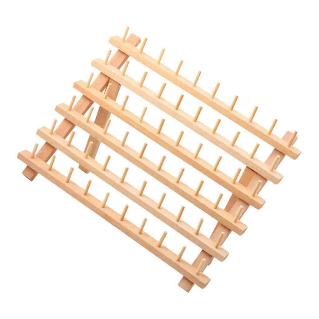 1Pcs 60 Spool Thread Rack, Wooden Thread Holder Sewing Organizer for Sewing,
