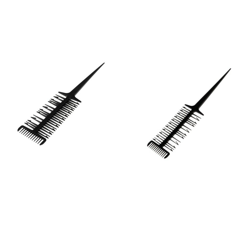 2x Professional Weaving Highlighting Foiling Hair Comb Salon Dyeing Combs