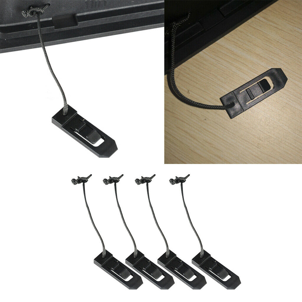 4x Surfboard     Clip Paddleboard Skeg Fin Buckle Water Sports Black