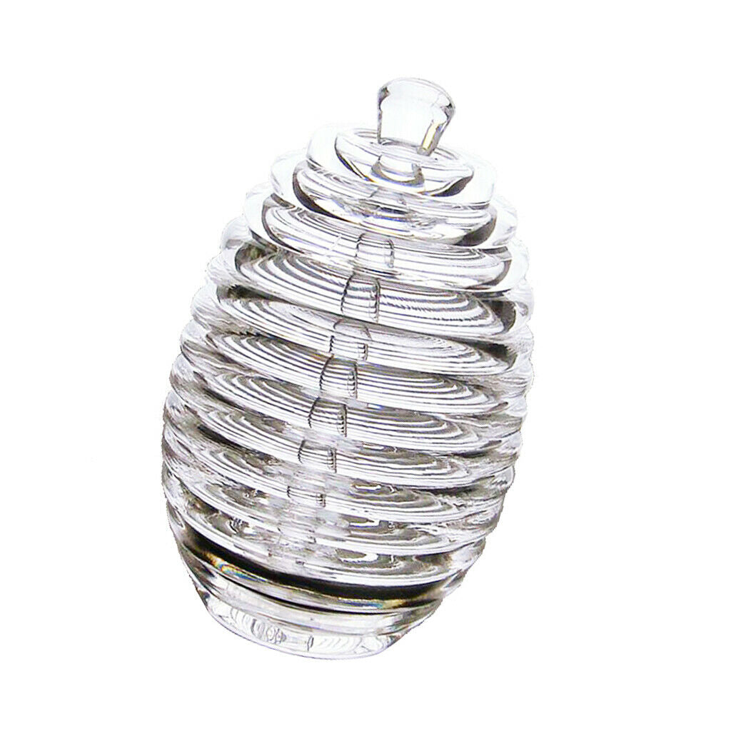 transparent honey jar with stir stick kitchen honey container