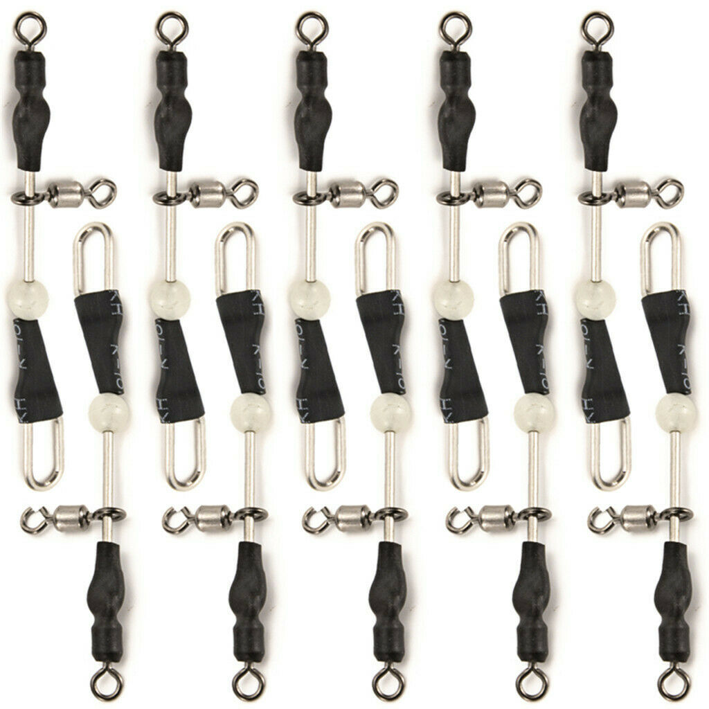 5/10pcs Fishing Rolling Swivels Connector Hook Line Connector 10 Pieces