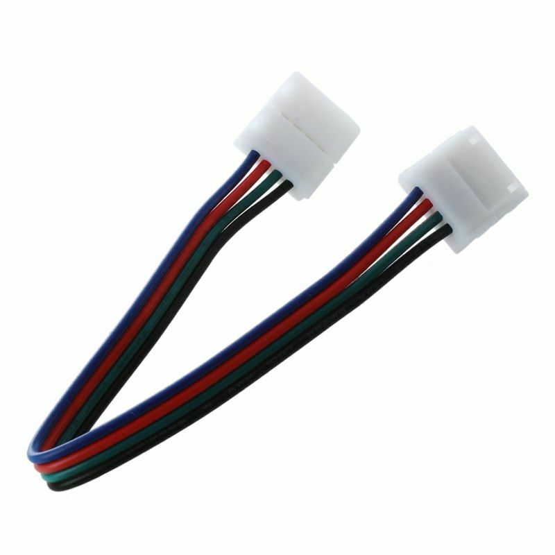 5pcs LED PCB Connector Adapter 4 Pin ifor 5050 Monocolor and RGB Strip 10mm wiU7