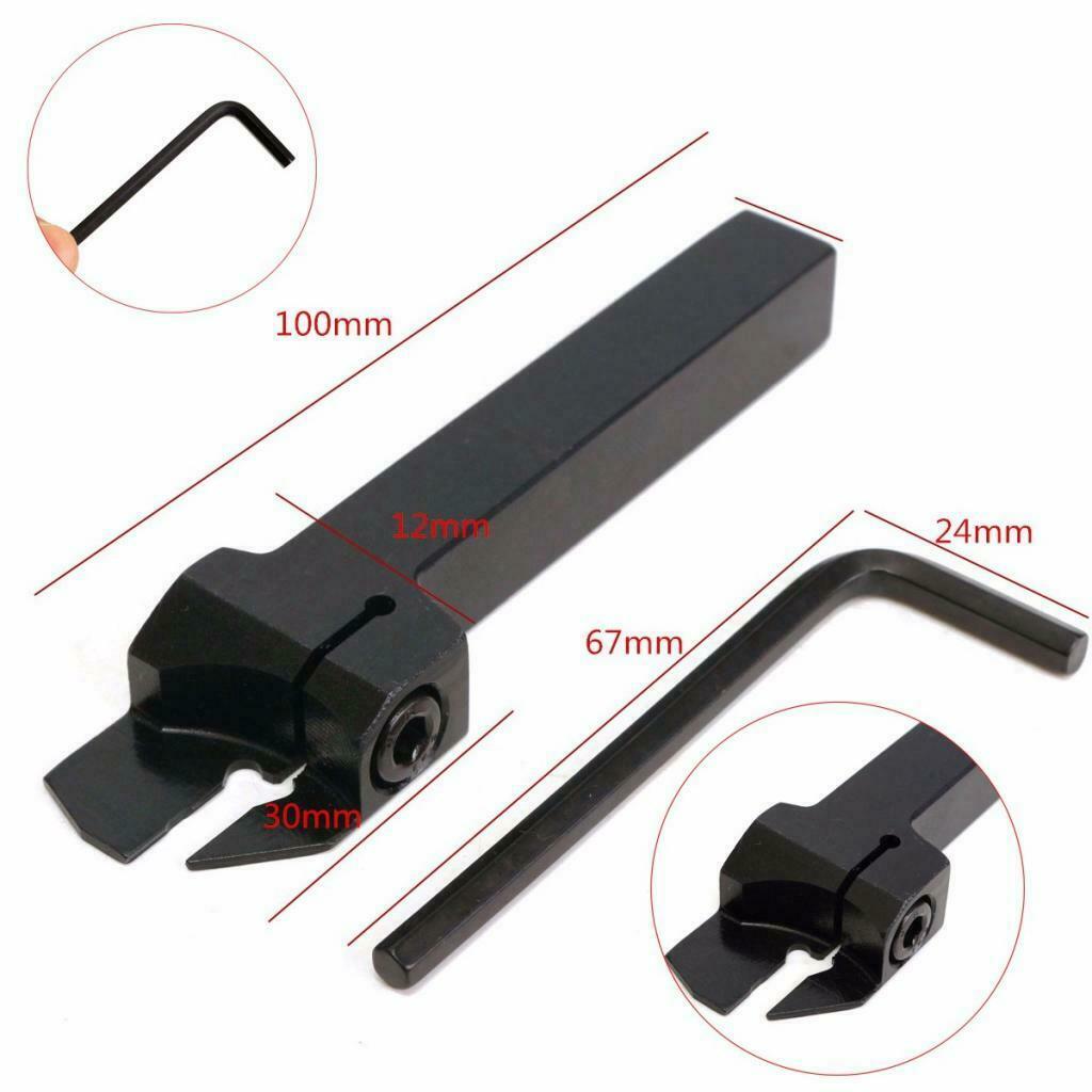 MGEHR1212-2 Lathe Cut-off External Grooving Tuning Tool Holder w/ L Wrench