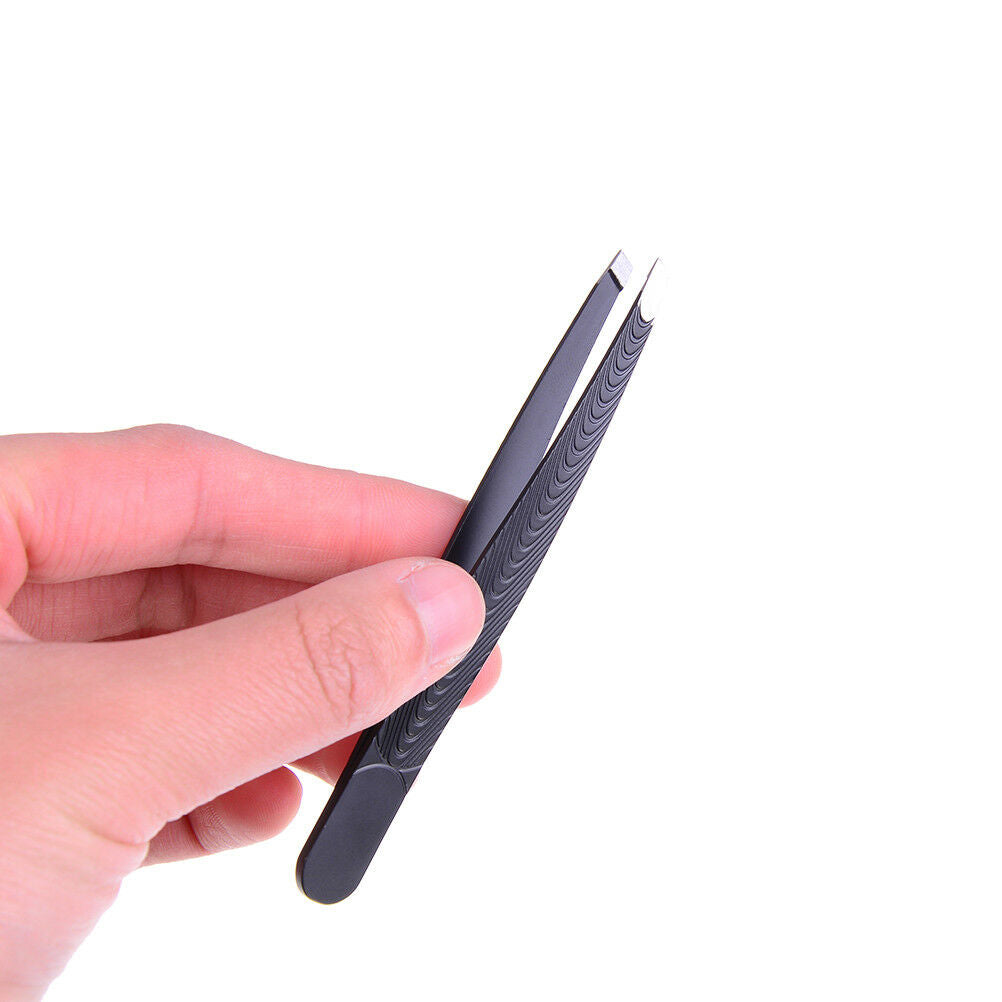 Professional eyebrow tweezers hair beauty slanted stainless steel tweezer.l8