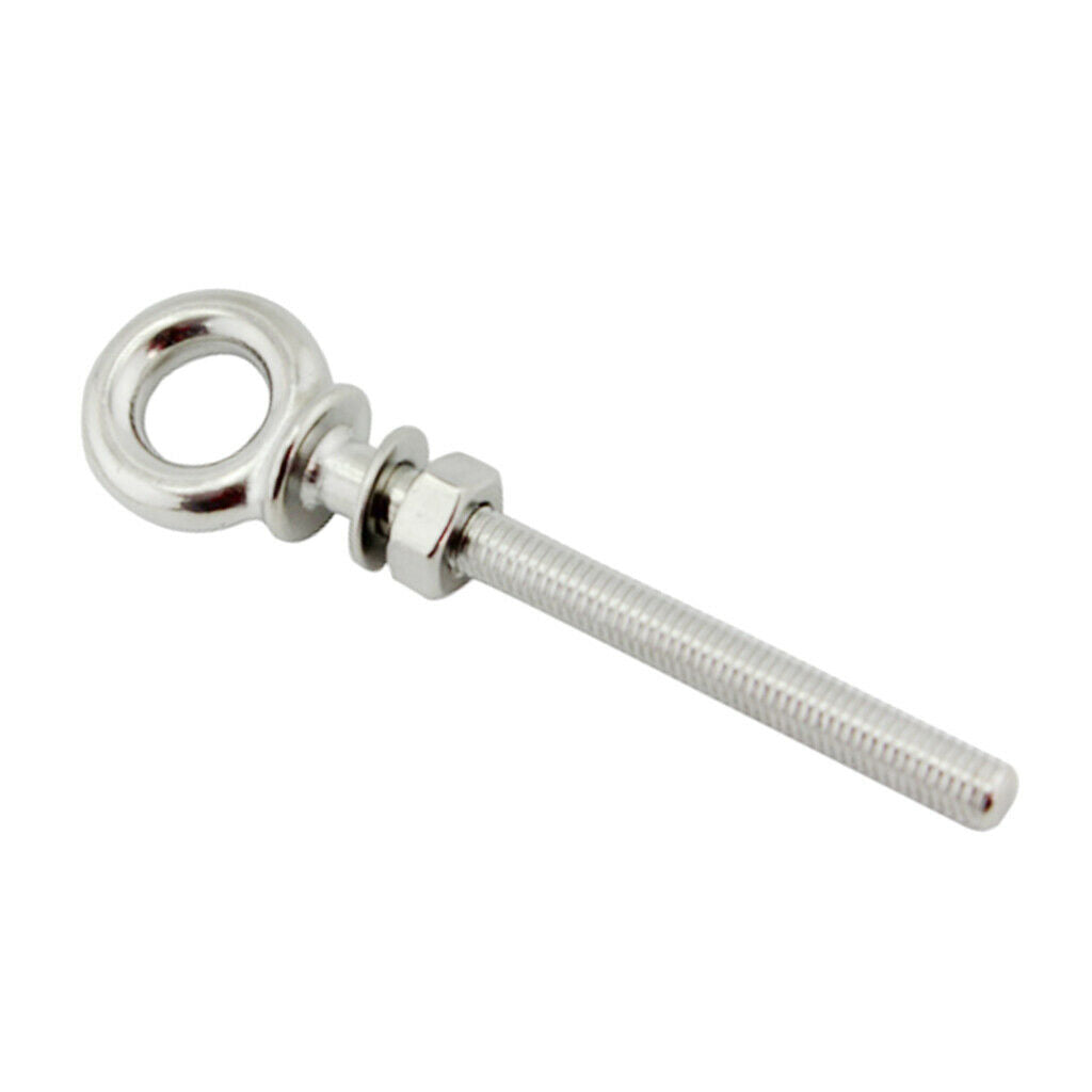 M8 * 80mm Long Shank Eye  With Nut And Washer