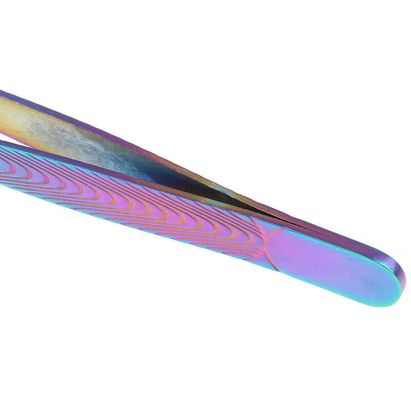 1×Eyebrow Tweezers Clip Slanted Incline Tip Hair Remover Plucker Stainles.l8