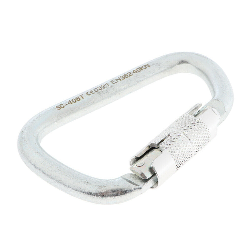 40KN/8800lbs Heavy Duty Auto Locking Rock Climbing Carabiner Mountaineering