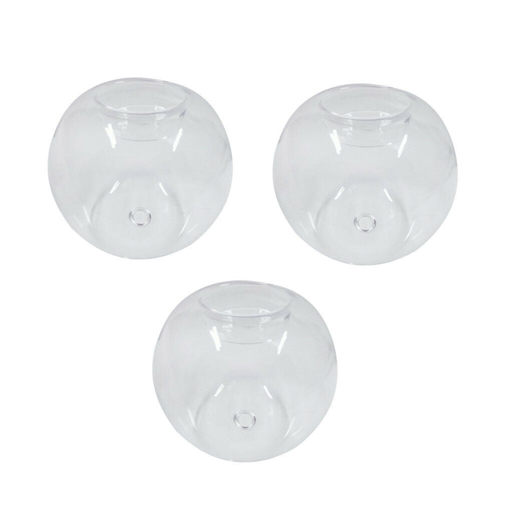3pcs 8cm Glass Ball Shaped Candle Holder Wedding Party Table Centerpiece