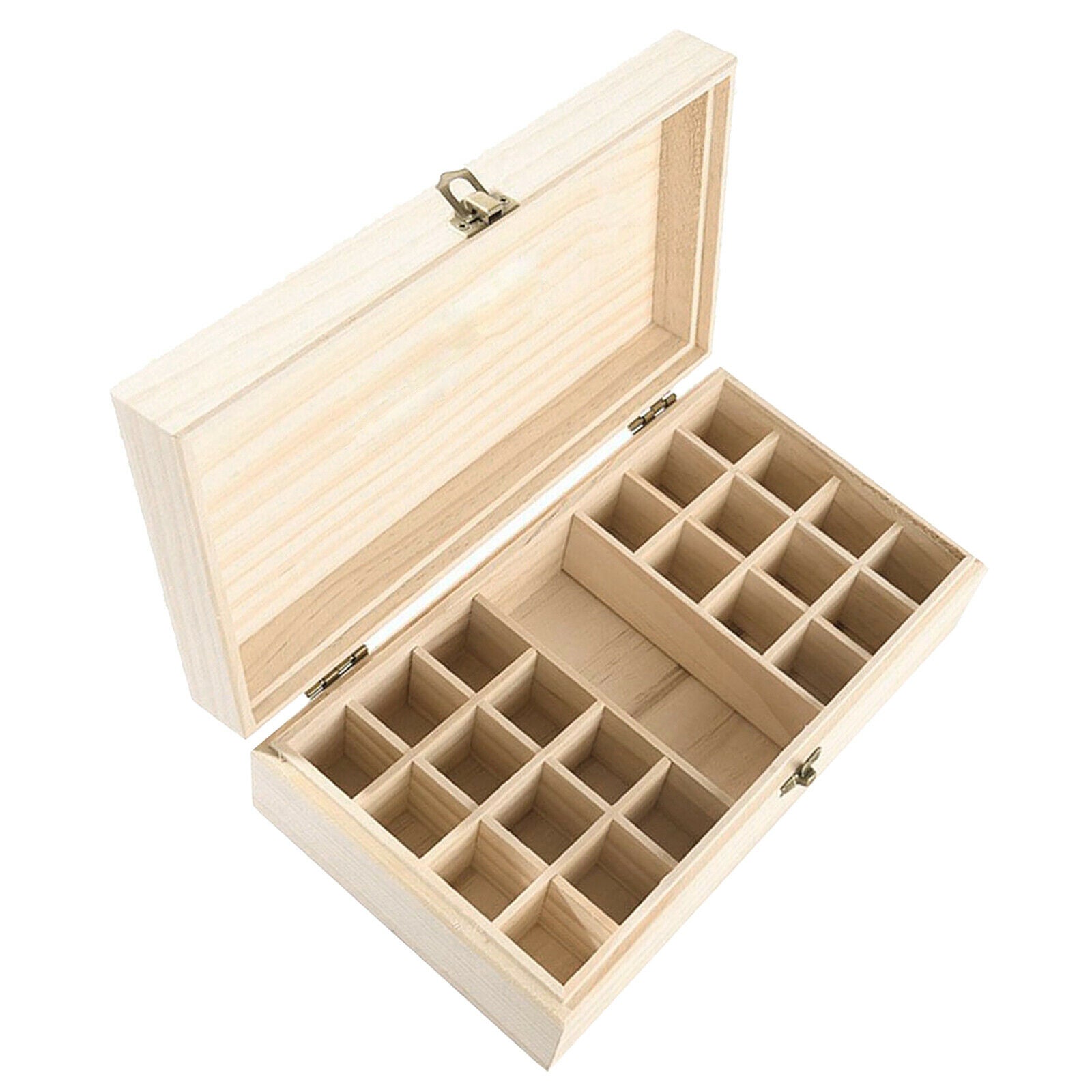 25 Slots Wooden Storage Box Organizer Case for Essential Oils Aromatherapy