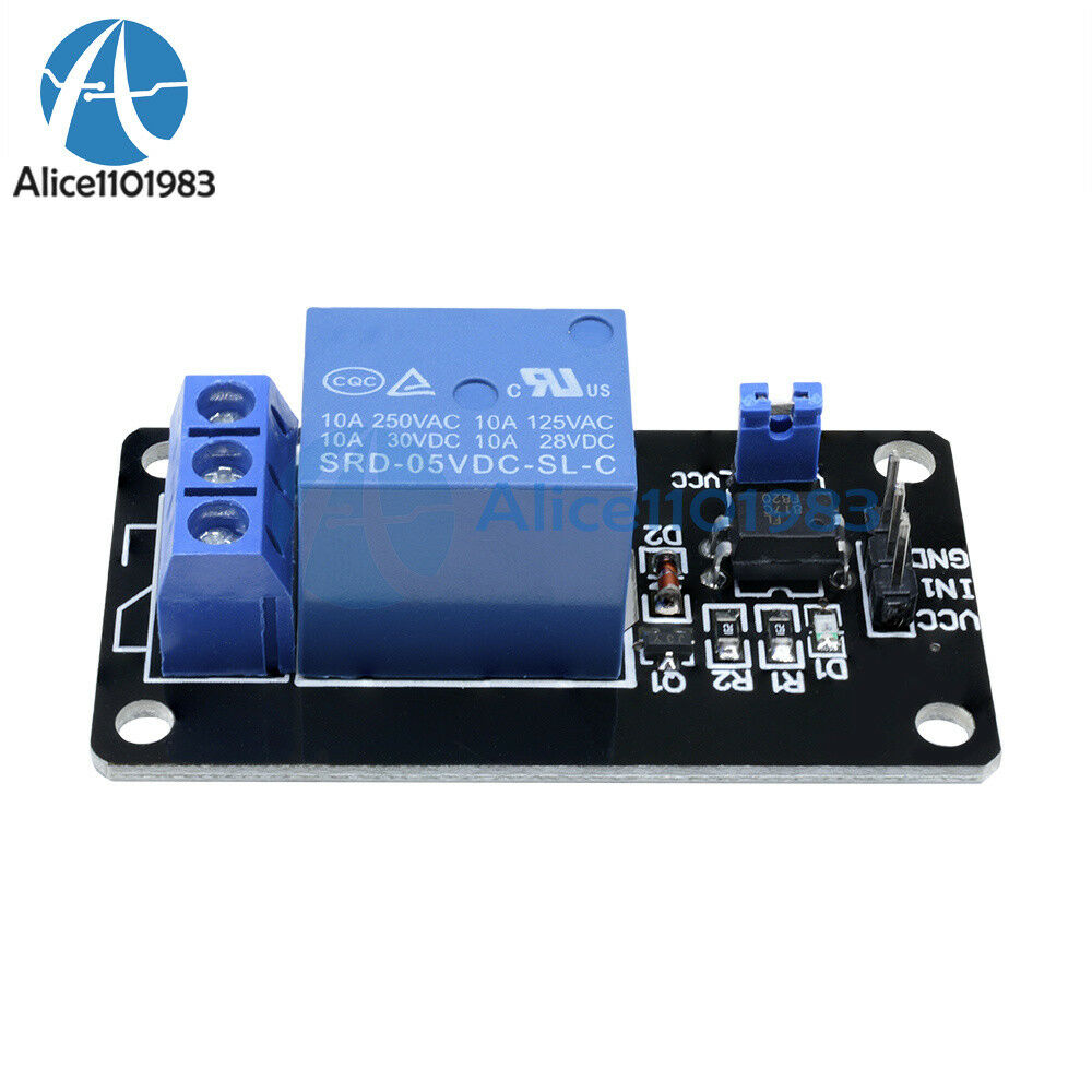 5PCS One 1-Channel Isolated 5V Relay Module Coupling Optocoupler For Arduino