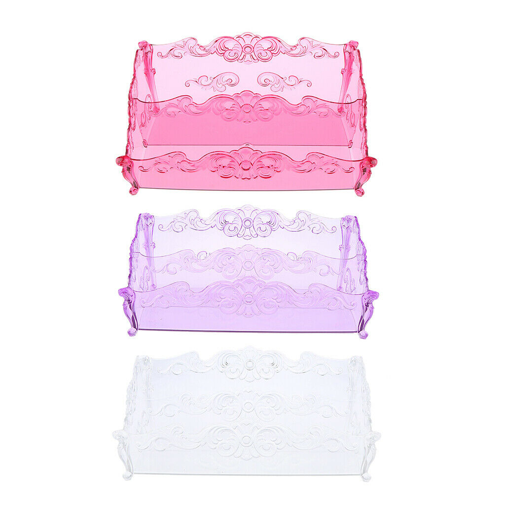 Pro Cosmetic Storage Makeup Holder Display Rack 2 Large Slots Transparent